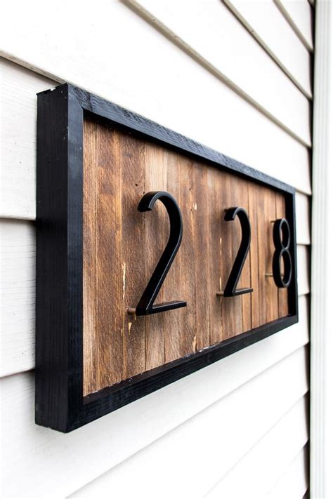 wood and metal house numbers|house number designs.